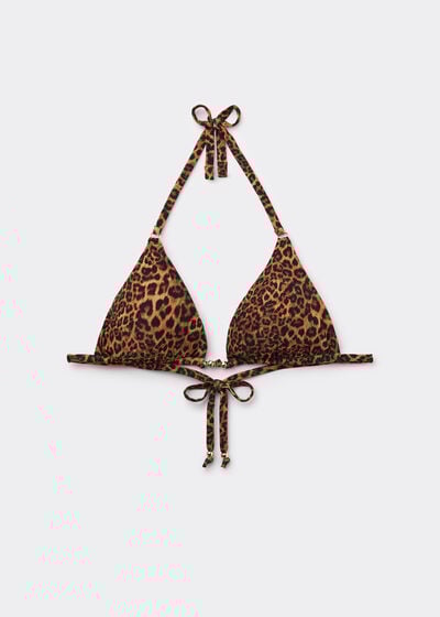 Wild Animalier Triangle Swimsuit Top