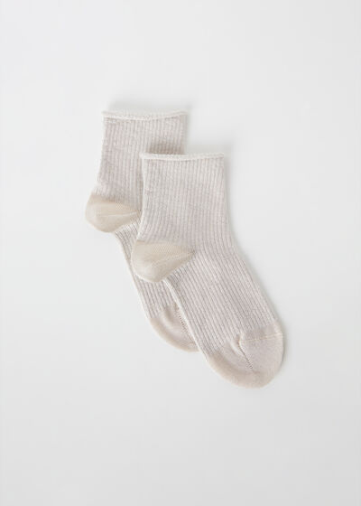 Girls’ Glitter Short Socks