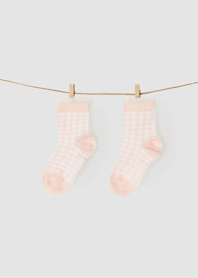Novorodenecké krátke vzorované ponožky