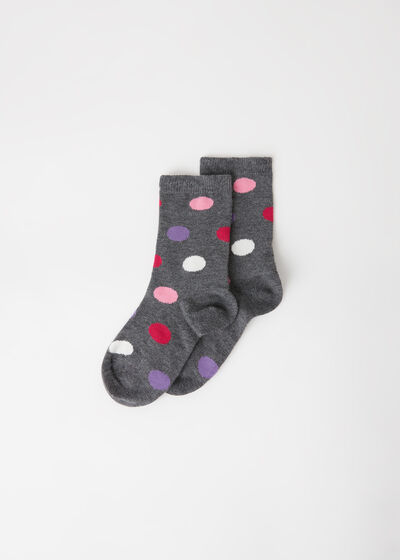 Kurze Socken mit Punktemuster für Kinder