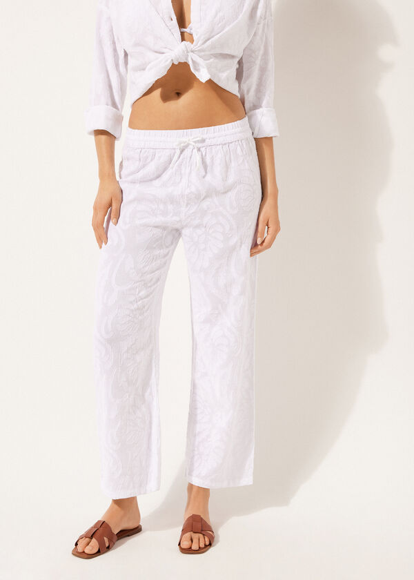Jacquard Palazzo Trousers