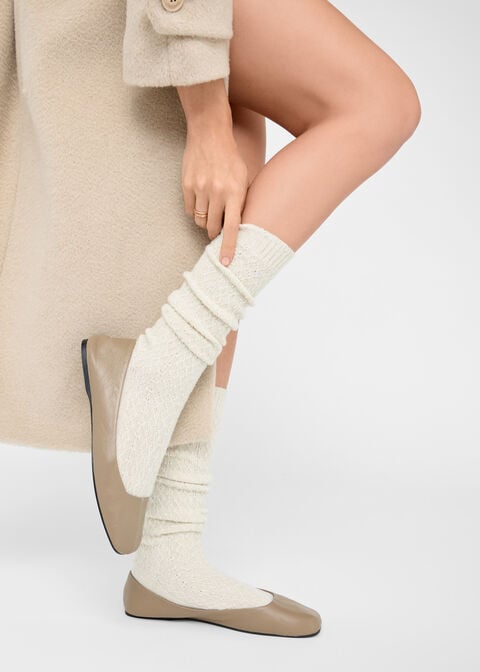 Lange gemusterte Socken mit Kaschmir