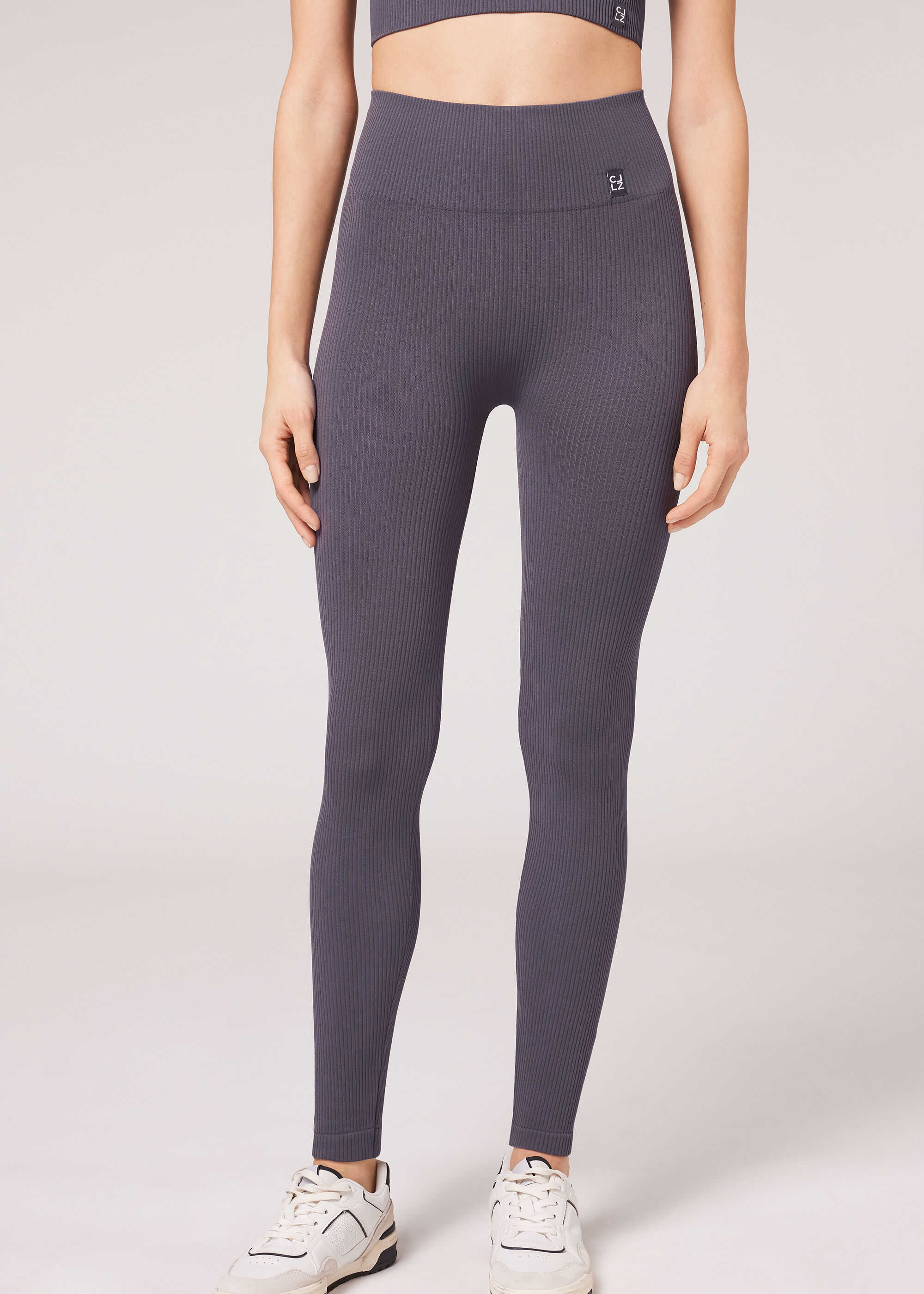 Seamless Fine Ribbed Sports Leggings