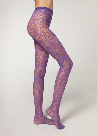 Eco Floral Fishnet Tights