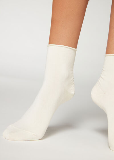 Cuffless Cashmere Short Socks