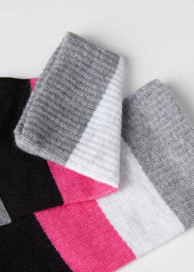Stripe Patterned Short Socks