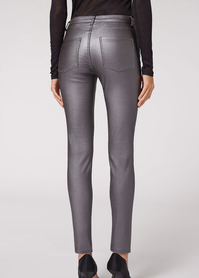Leather Effect Skinny Leggings