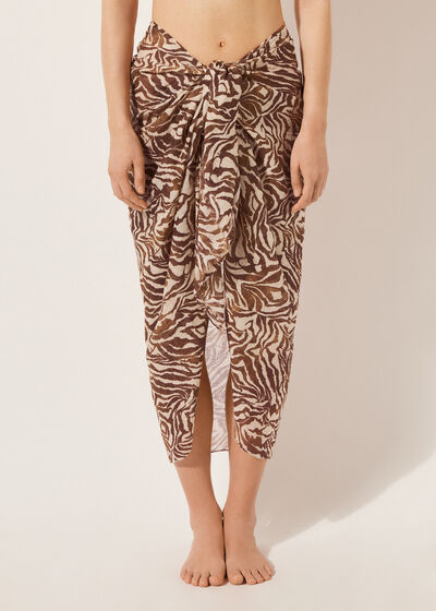 Long Tropical Print Sarong