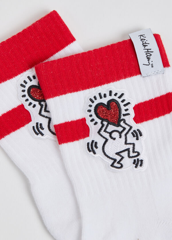 Keith Haring™ デザイン スポーツスタイル ショートソックス