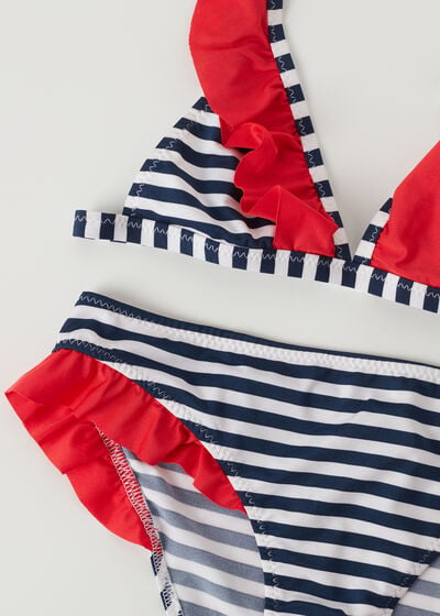 Costume Due Pezzi Bambina Sailor Stripes
