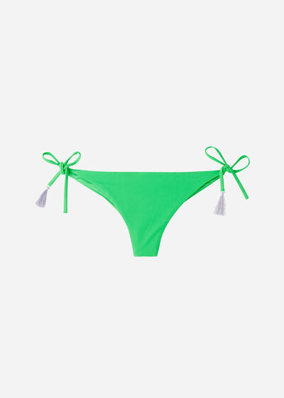 Brazilian String Swimsuit Bottom Capri