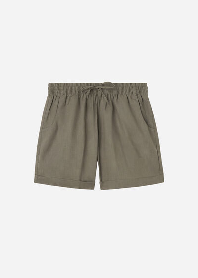 Cotton and Linen Shorts