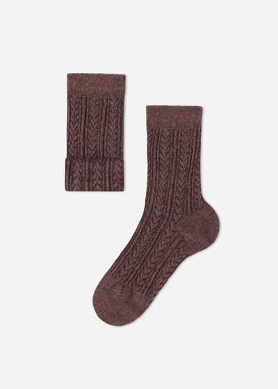 Kids’ Fuzzy Cotton Short Socks