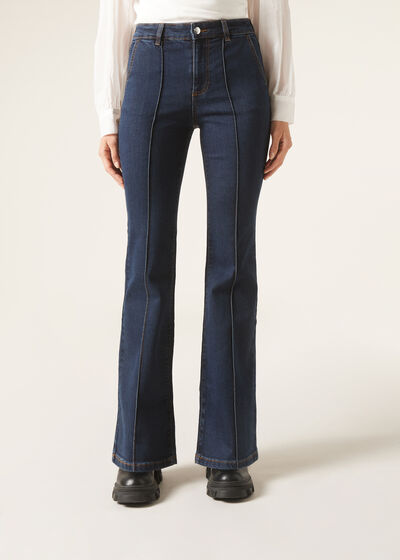 Flared Jeans with Central Seam