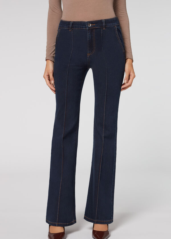Flared Jeans with Central Seam