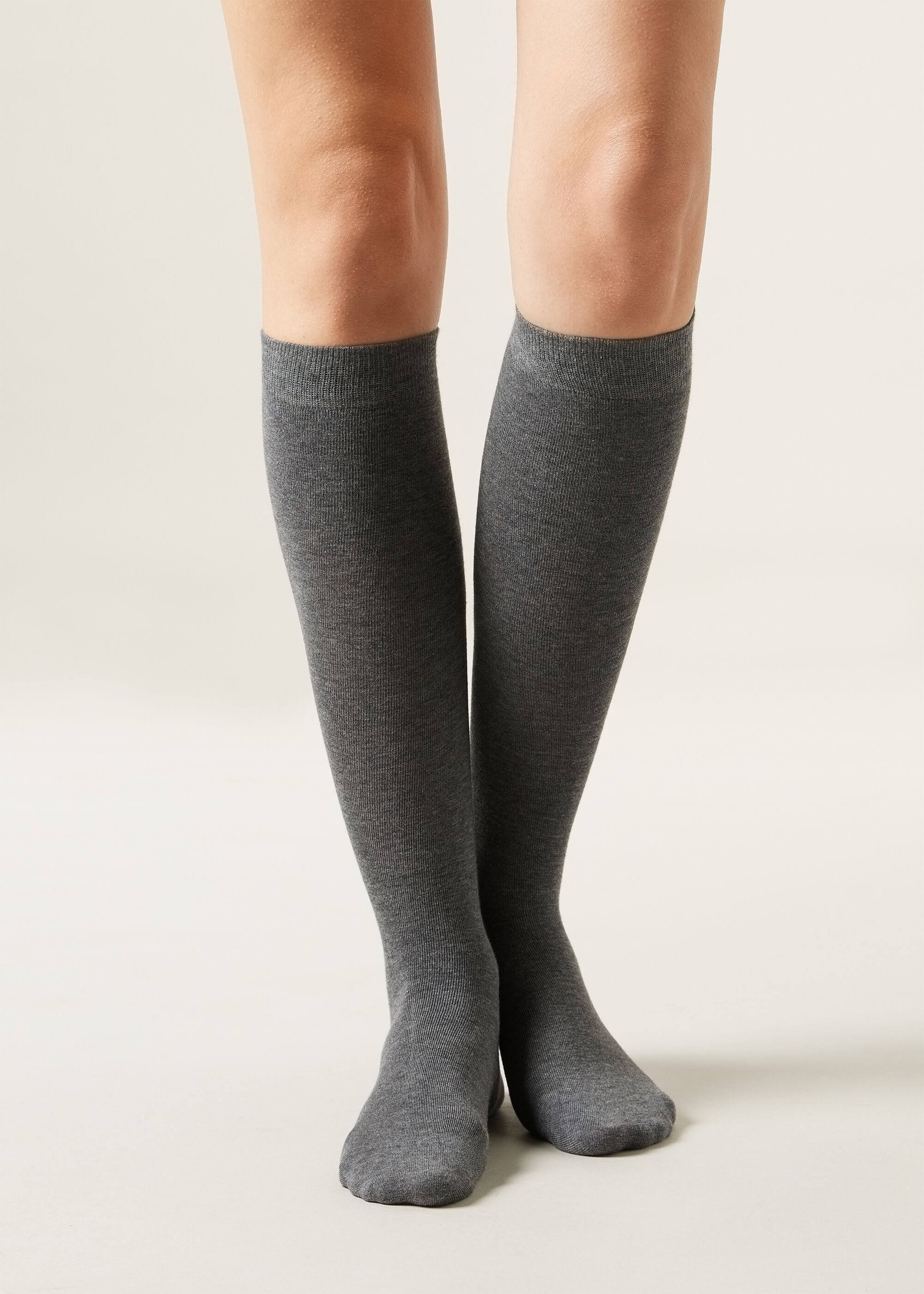 Long Satin Cotton Socks