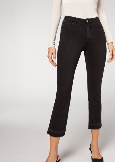 Cropped trapez jeans