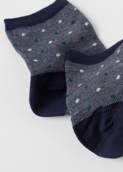 Krátké ponožky s puntíkovaným vzorem