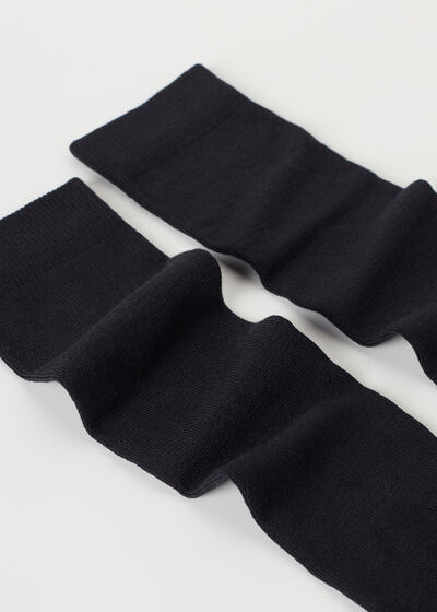 Vysoké ponožky z vlny a bavlny