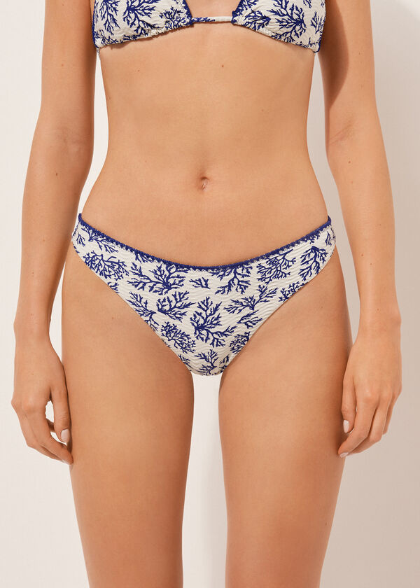 Brazilian Bikini Bottoms Blue Corals