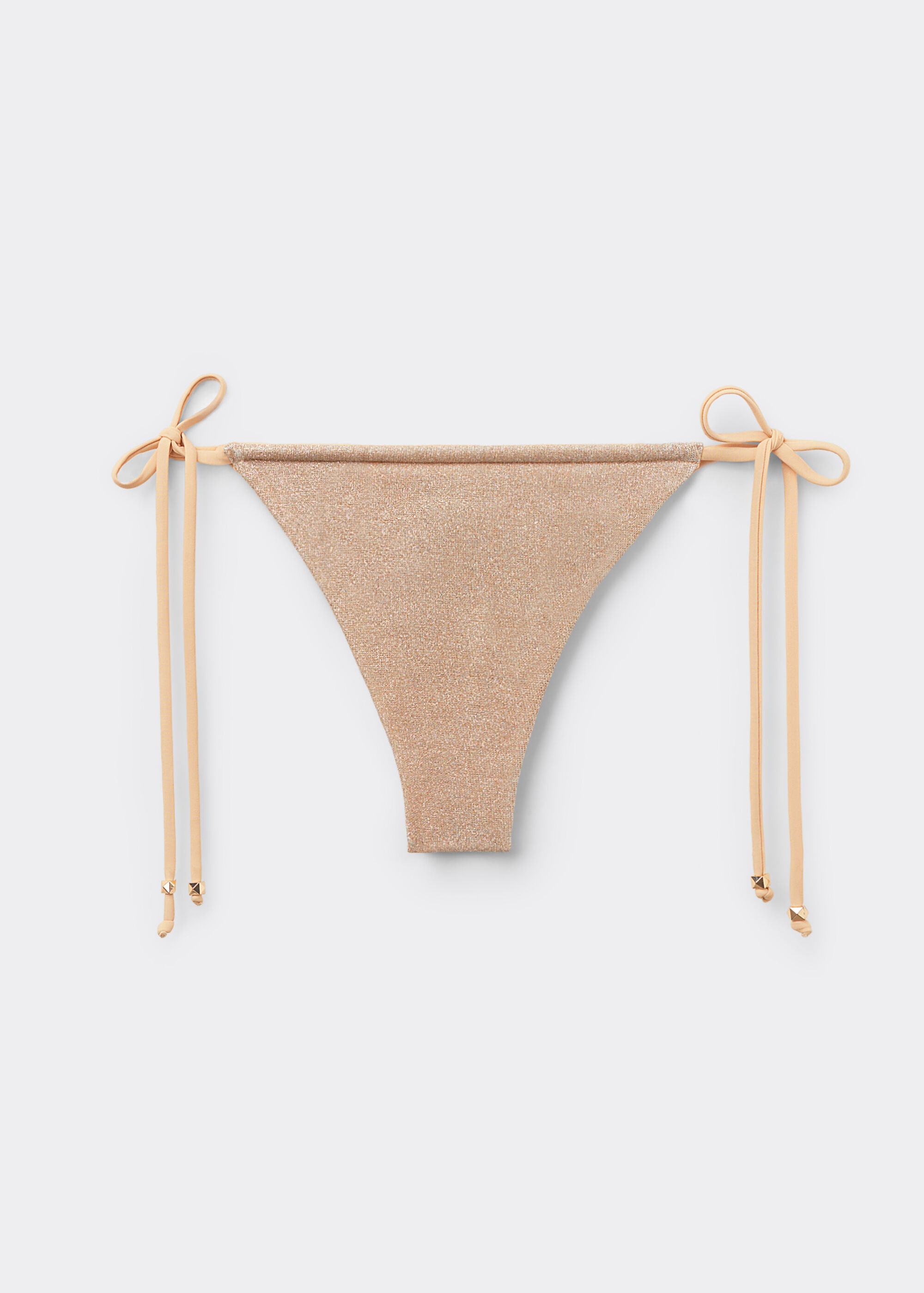 Bas de maillot brésilien à lanières Golden Glitter