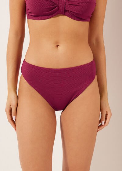 High-Waisted Brazilian Bikini Bottoms Classy Piquet