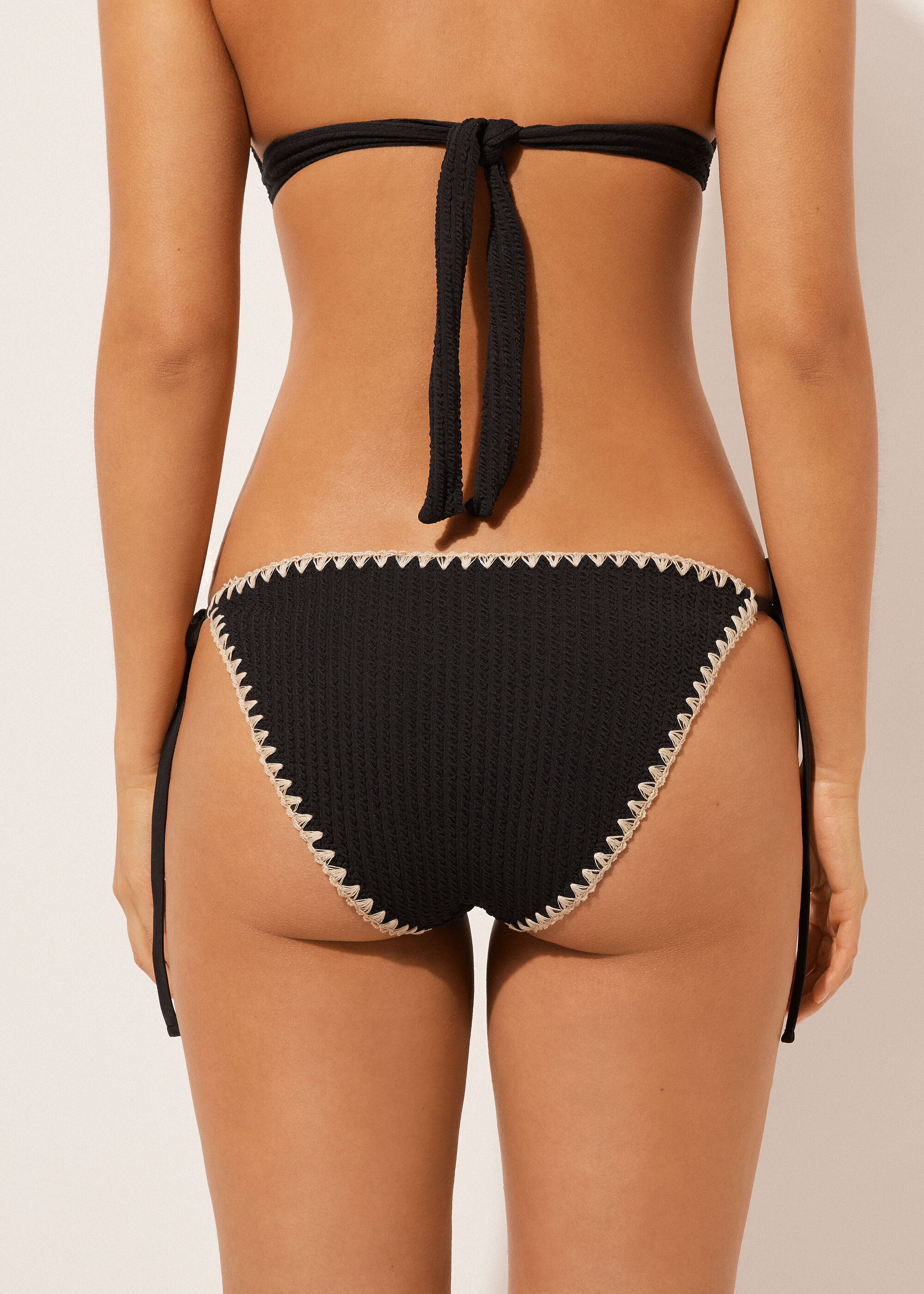 Bas de maillot à lanières Bicolor