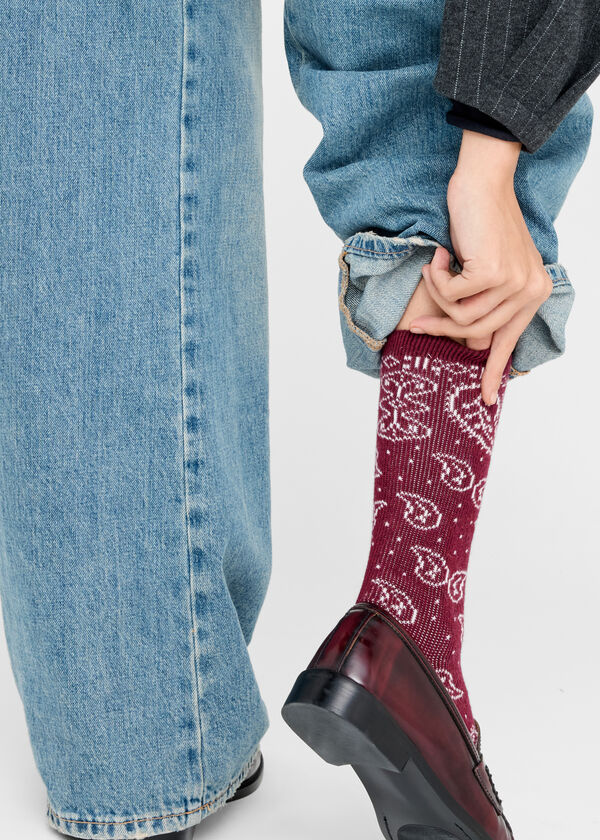 Bandana Socks with Cashmere