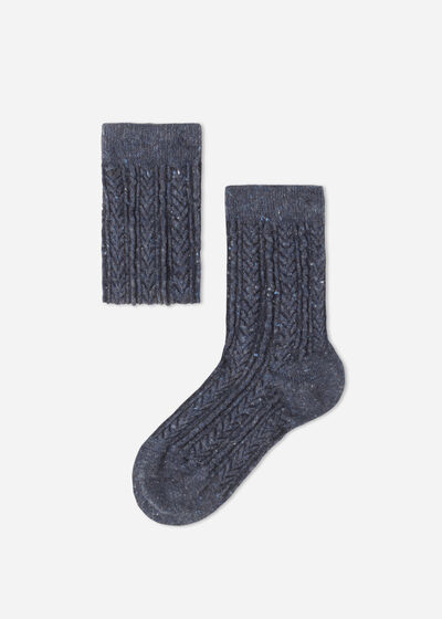 Kids’ Fuzzy Cotton Short Socks