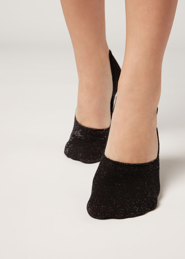 Onzichtbare katoenen sokken met glitter