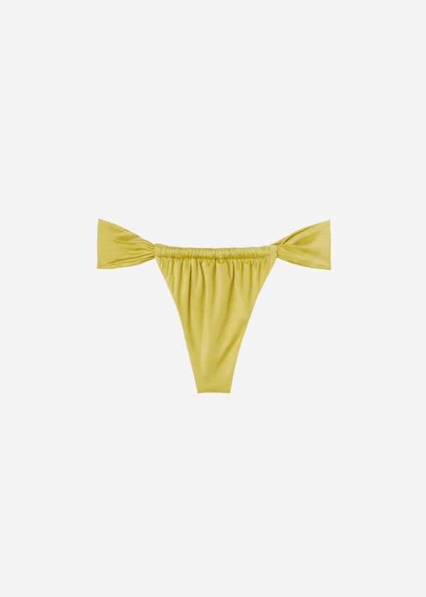 Bikini brazilke s tankim trakama Shiny Satin