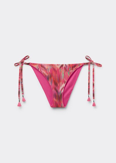 Bas de maillot brésilien à lanières Multicolor Ethnic