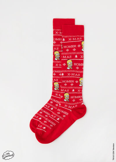 Chaussettes hautes The Simpsons Noël Family pour Homme