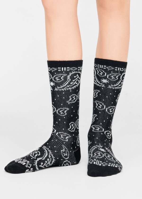 Bandana Socks with Cashmere