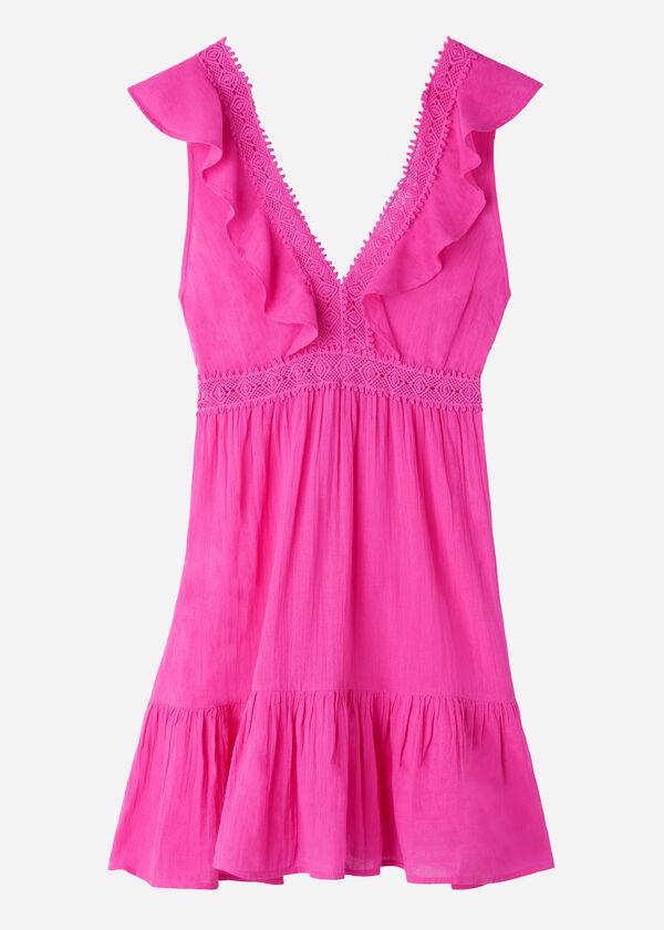 Ruffle Passementerie Short Dress