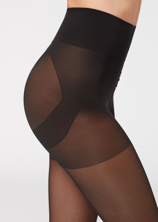 30 Denier Sheer Stomach and Buttocks Shaping Tights