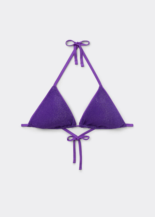 Triangle Bikini Top Metallic Glow