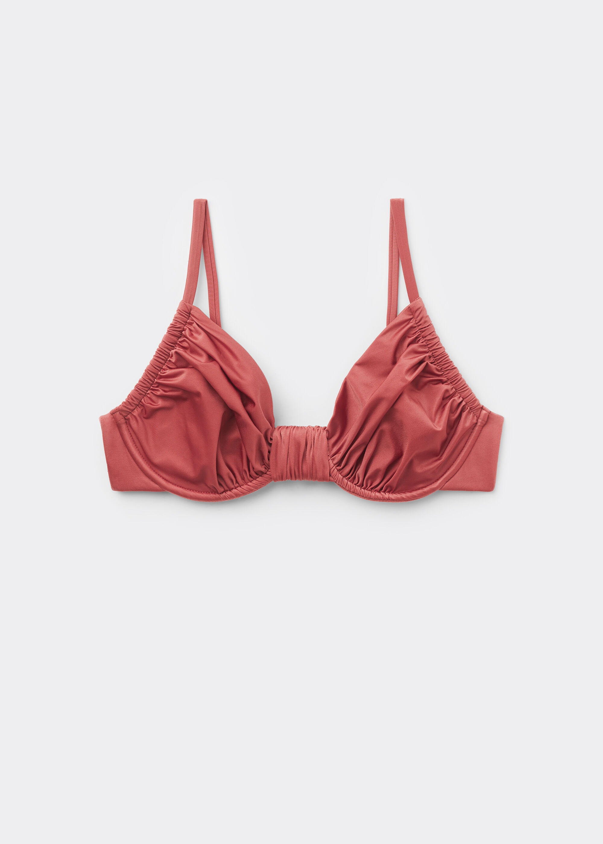 Balconette Bikini Top Shiny Satin