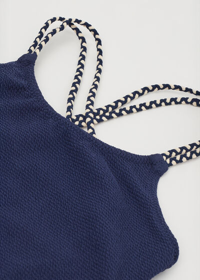 Egyrészes Kislány Fürdőruha Crinkle Twist