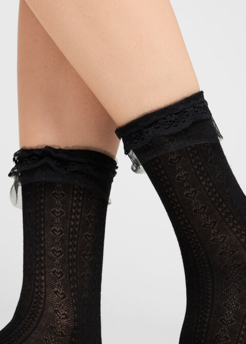Oktoberfest-Damensocken mit romantischer Applikation