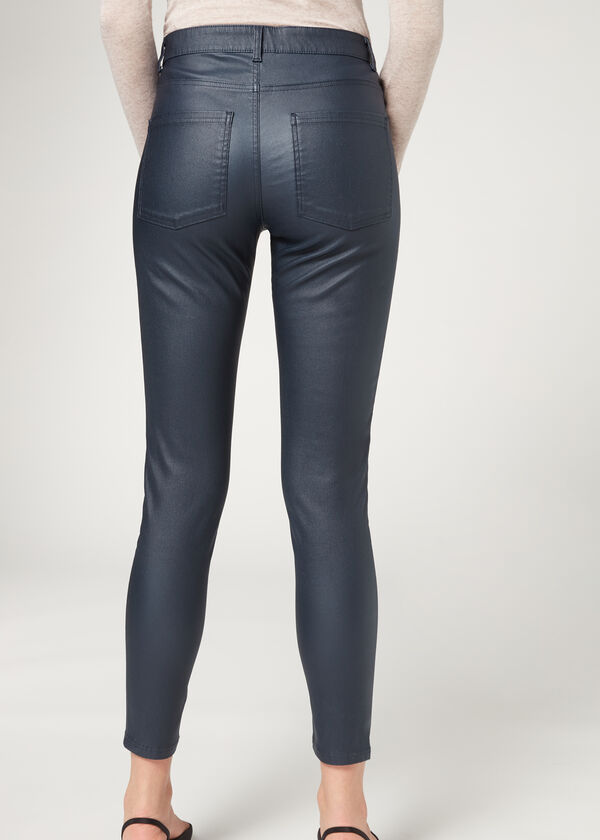 Legging Skinny Effet Cuir