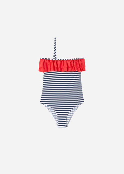 Jednodijelni kupaći kostim za djevojčice Sailor Stripes