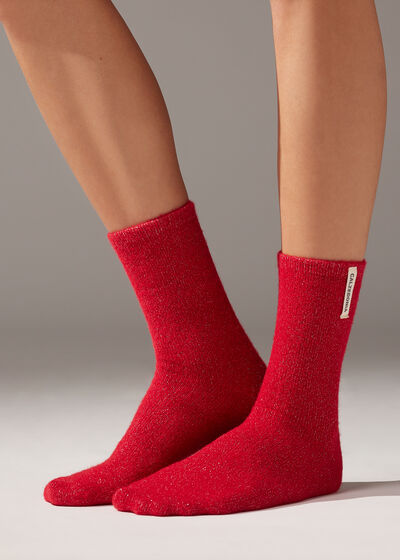 Chaussettes d’intérieur avec Paillettes Côtelées Noël