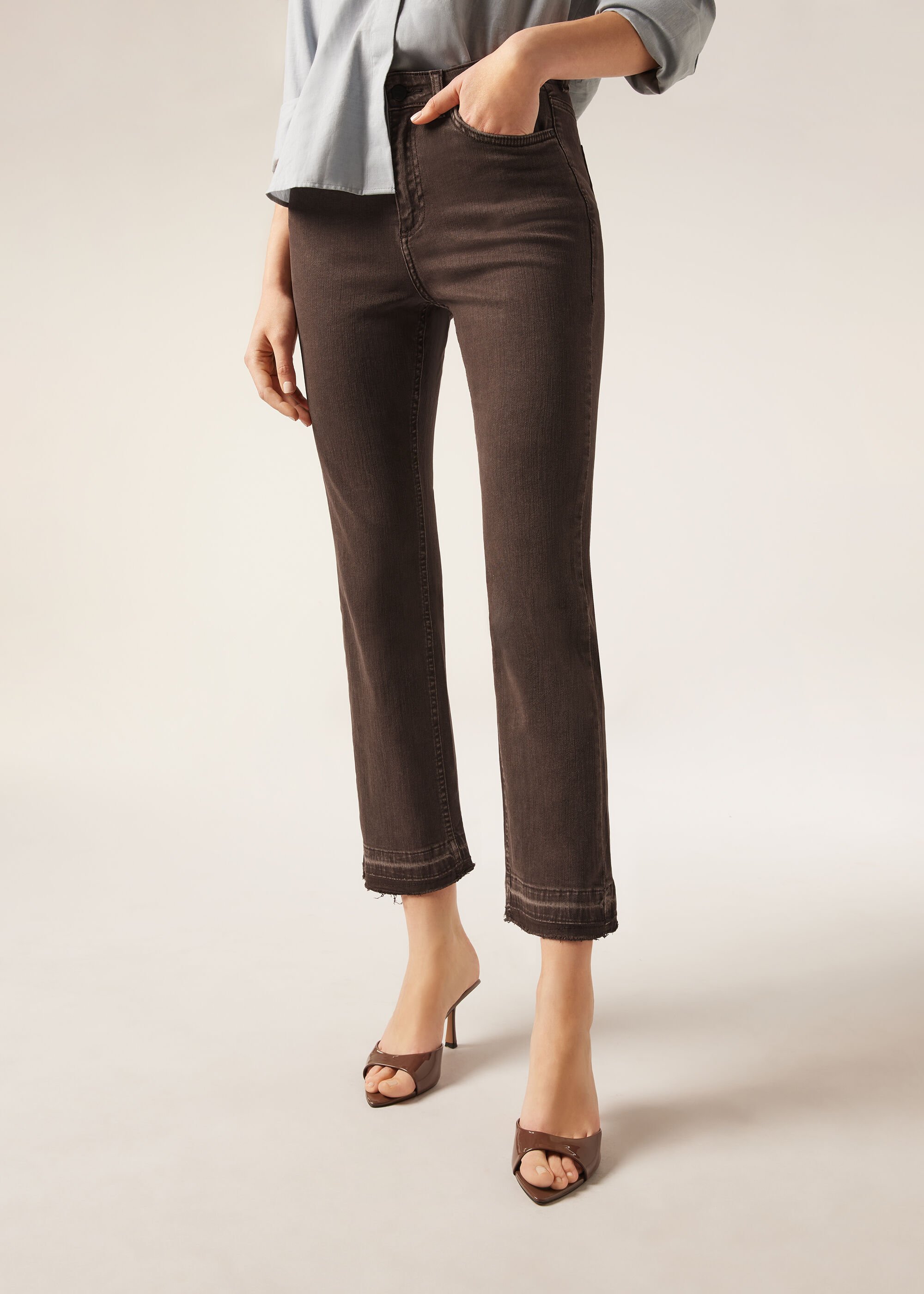 Jeans a Zampa Cropped