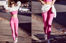 Sportliche Leggings aus Seamless-Feinrippgewebe