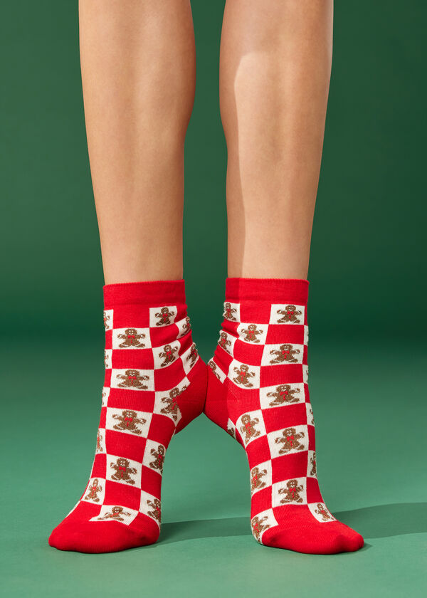 Krátké ponožky s vánočním motivem Family