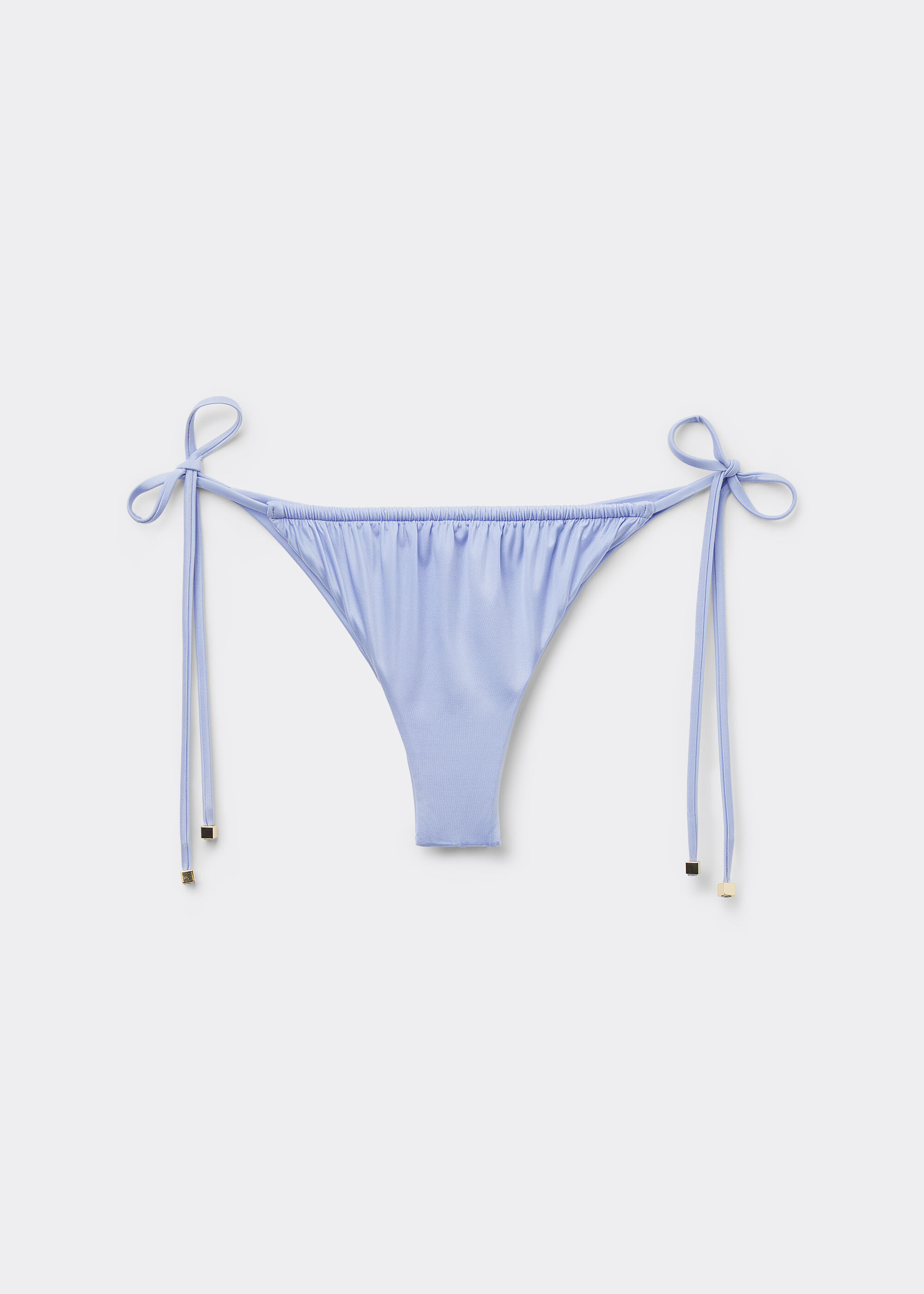 Tie Brazilian Bikini Bottoms Shiny Satin