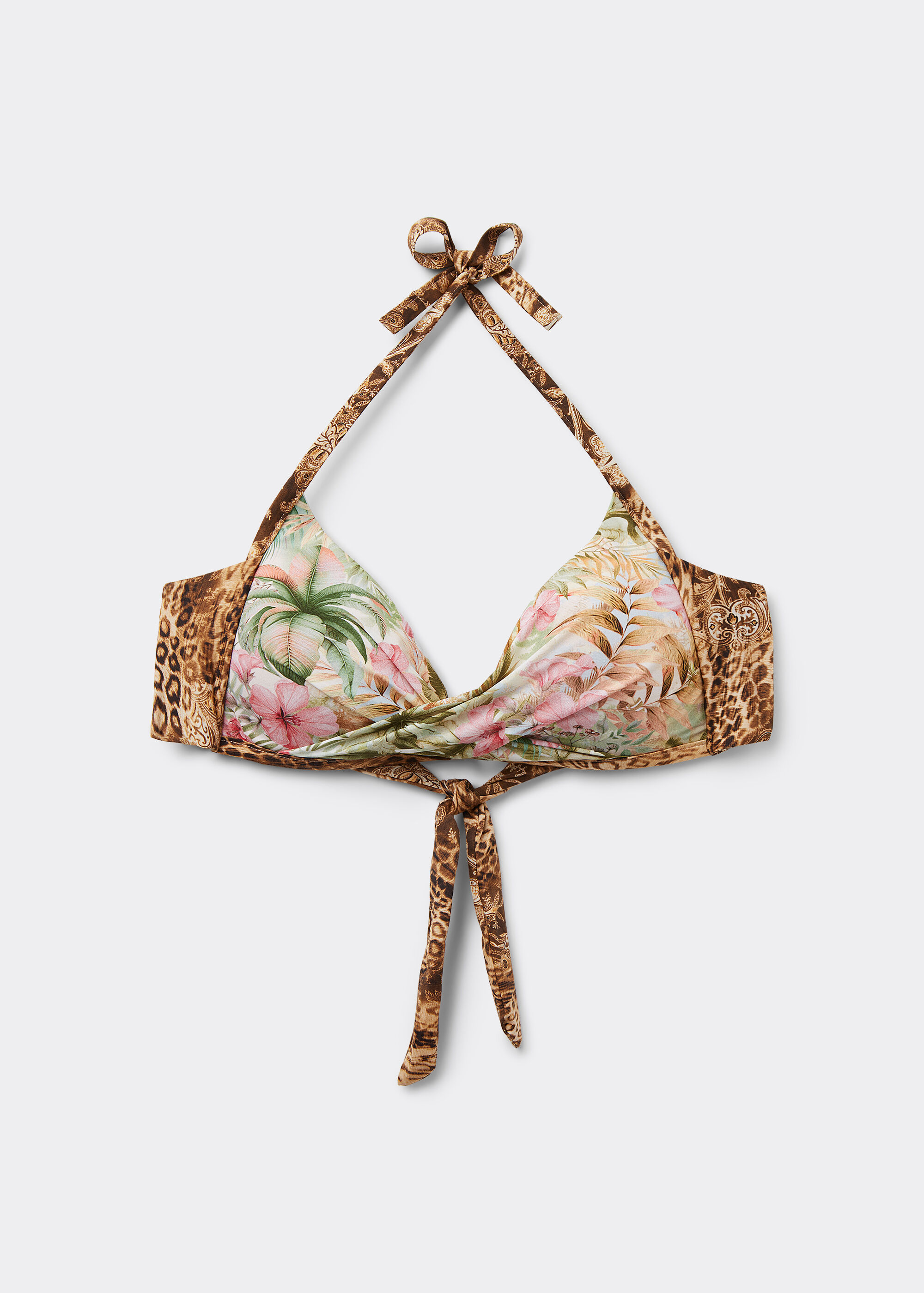 Padded Triangle Bikini Top Wild Tropics