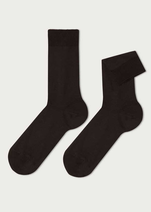 Kurze Herrensocken aus elastischer Baumwolle