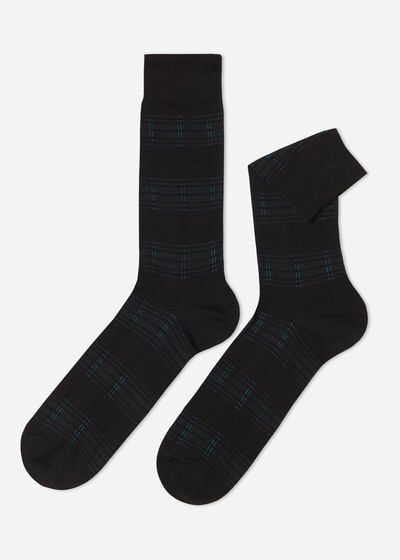 Chaussettes courtes en fil d'Écosse classiques pour homme